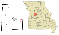 Pettis County Missouri Incorporated and Unincorporated areas Smithton Highlighted